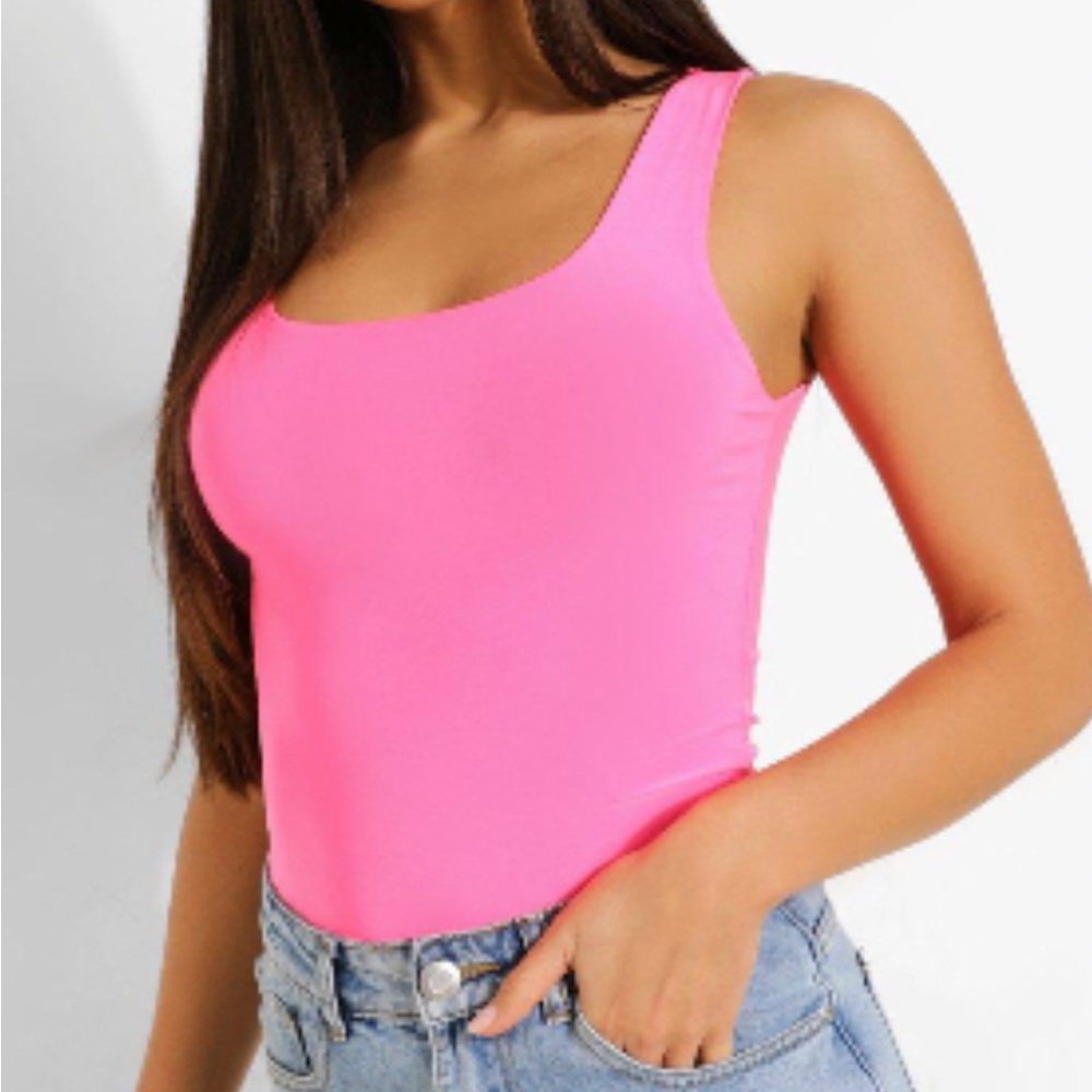 Boohoo Pink Bodysuit - Size 10 Tall